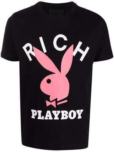John Richmond футболка с логотипом из коллаборации с Playboy