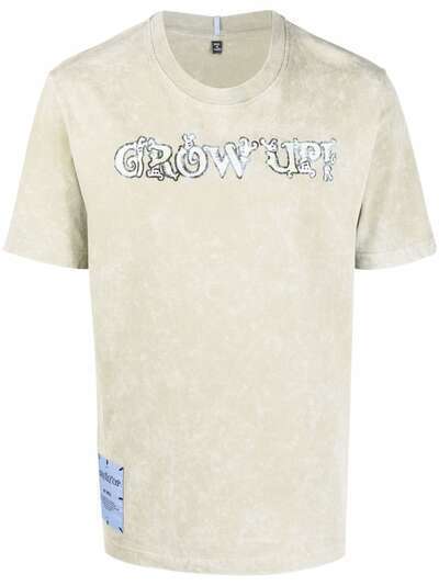 MCQ футболка Grow Up с эффектом потертости
