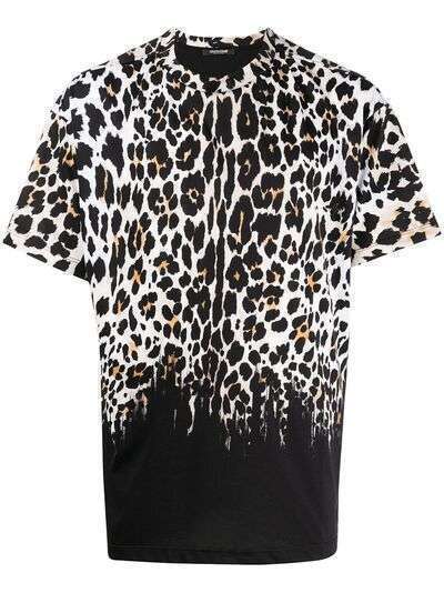 Roberto Cavalli футболка с леопардовым принтом