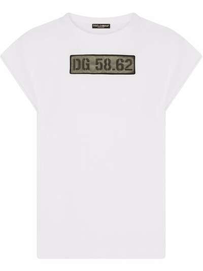 Dolce & Gabbana футболка с нашивкой-логотипом