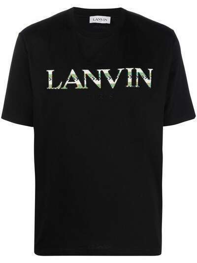 LANVIN футболка с вышитым логотипом