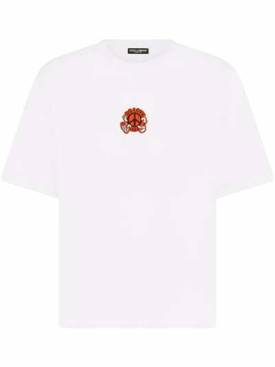 Dolce & Gabbana футболка с нашивкой-логотипом