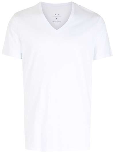 Armani Exchange базовая футболка с V-образным вырезом