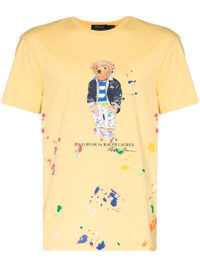 Polo Ralph Lauren футболка Polo Bear с эффектом разбрызганной краски
