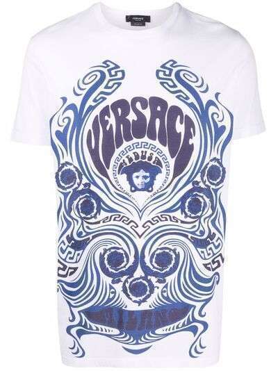 Versace футболка с декором Medusa Music
