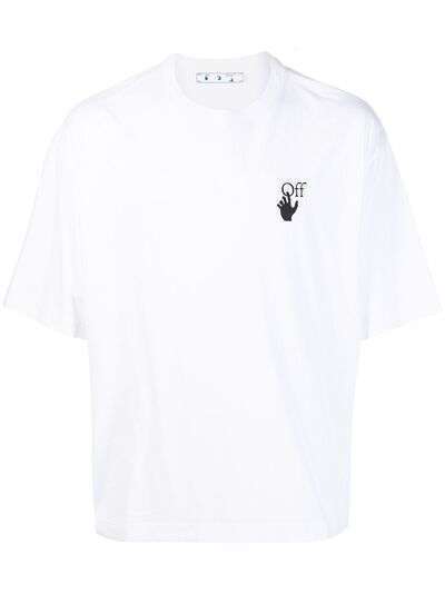 Off-White футболка с логотипом Hands Off