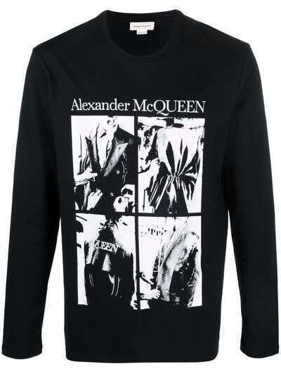 Alexander McQueen футболка с длинными рукавами и принтом