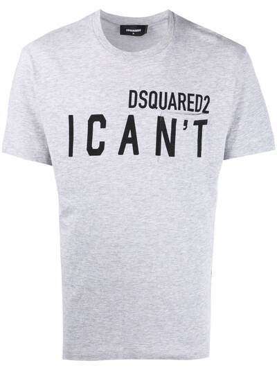Dsquared2 футболка с логотипом и принтом Ican't