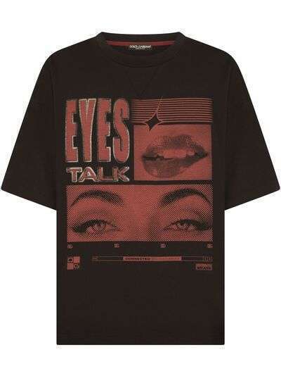 Dolce & Gabbana футболка Eyes Talk с графичным принтом