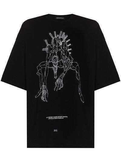 UNDERCOVER футболка с принтом 2 Machine из коллаборации с Evangelion