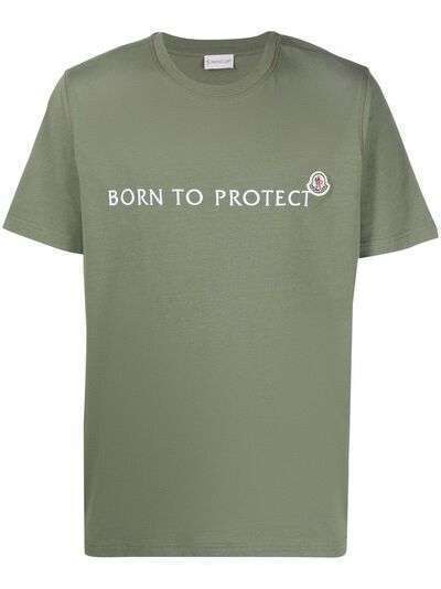 Moncler футболка Born To Protect с логотипом