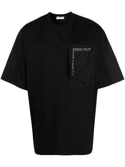 Givenchy футболка с нашивкой-логотипом