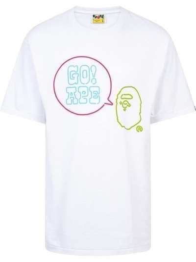 A BATHING APE® футболка Neon Sign Go Ape