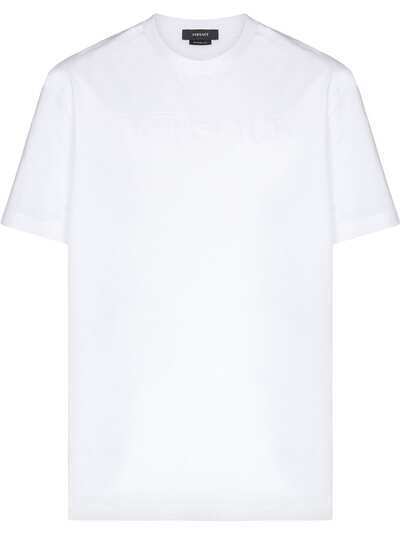 Versace футболка с тисненым логотипом