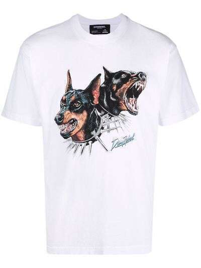 DOMREBEL футболка Pups с графичным принтом