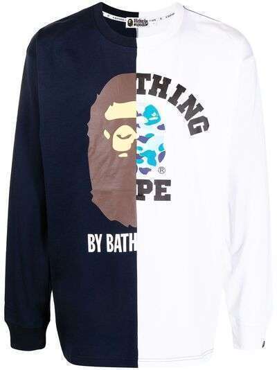 A BATHING APE® футболка в технике пэчворк