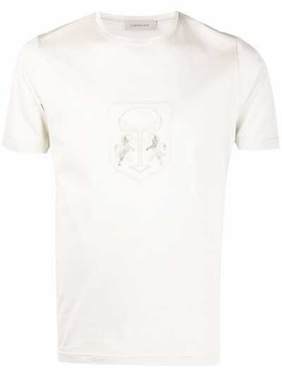 Corneliani футболка с вышитым логотипом