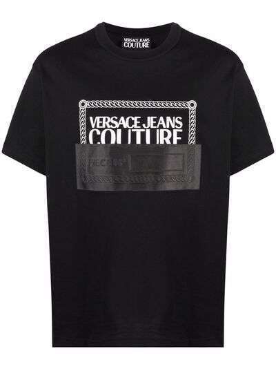 Versace Jeans Couture футболка Etichetta с нашивкой