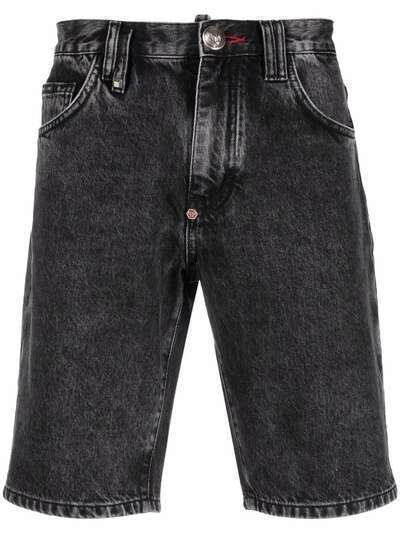 Philipp Plein джинсовые шорты прямого кроя