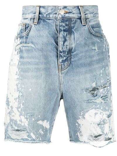 AMIRI джинсовые шорты с эффектом потертости