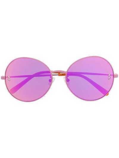 Stella McCartney Kids солнцезащитные очки в круглой оправе с эффектом градиента SK0032S