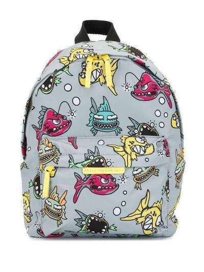 Stella McCartney Kids рюкзак с принтом Angry Fish 592973SOKB5