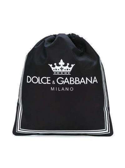 Dolce & Gabbana Kids рюкзак со шнурком и принтом логотипа EM0050AN553