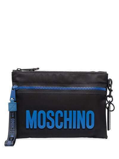 Moschino клатч с тисненым логотипом
