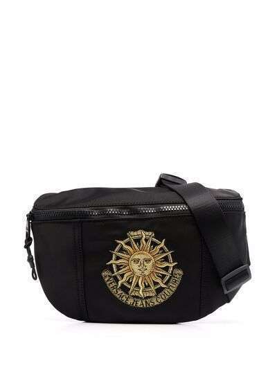 Versace Jeans Couture поясная сумка с вышитым логотипом