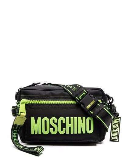 Moschino поясная сумка на молнии с логотипом