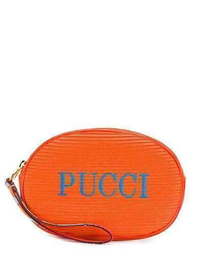 Emilio Pucci косметичка с вышитым логотипом 0ESF340E903