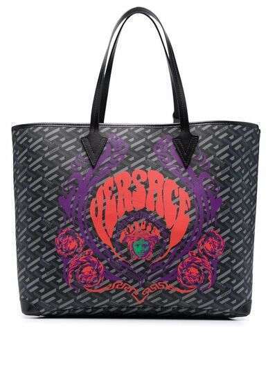 Versace сумка-тоут с узором La Greca