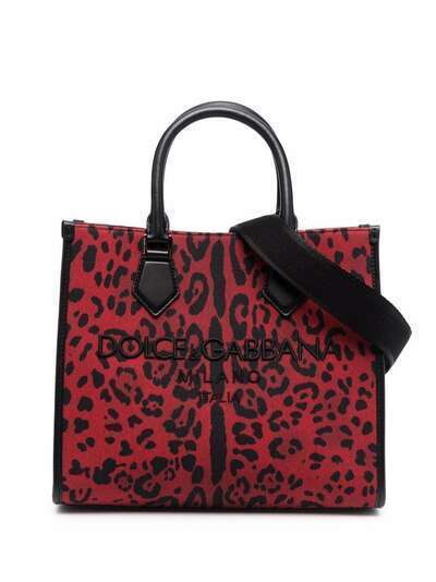 Dolce & Gabbana сумка-тоут среднего размера с анималистичным принтом