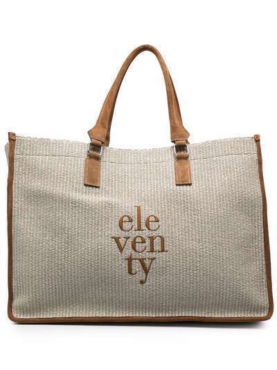 Eleventy сумка-тоут с вышитым логотипом