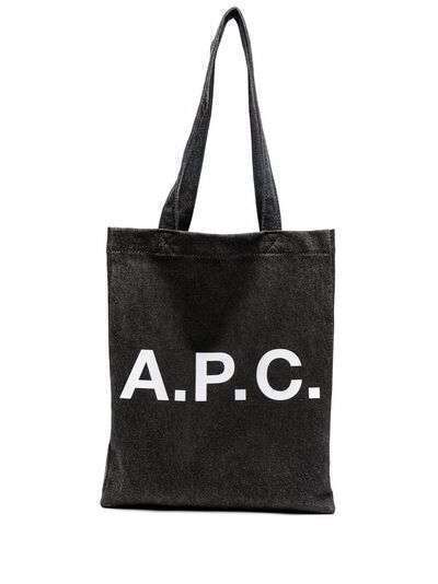 A.P.C. сумка-шопер с логотипом