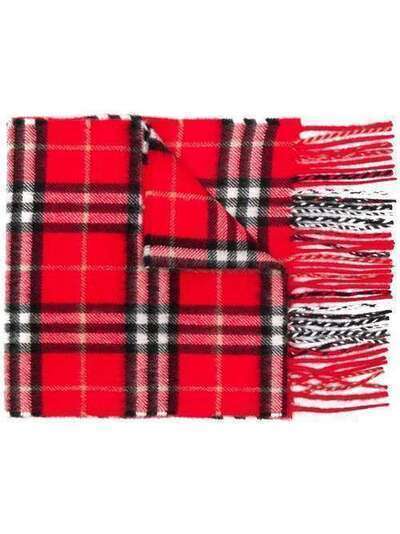 Burberry Kids tartan fringed scarf 8015163