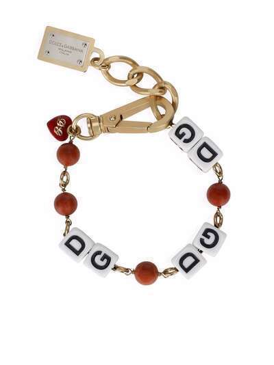 Dolce & Gabbana браслет с бусинами и логотипом