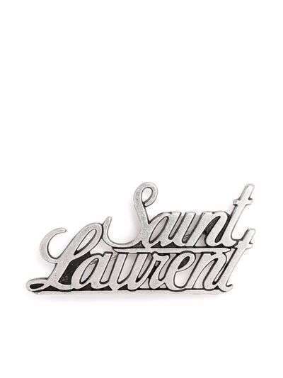Saint Laurent брошь с логотипом