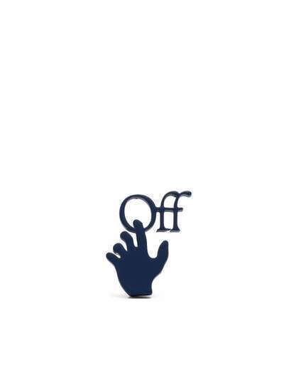 Off-White серьга с логотипом Hands Off