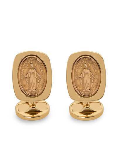 Dolce & Gabbana запонки Devotion из желтого и красного золота с рубинами