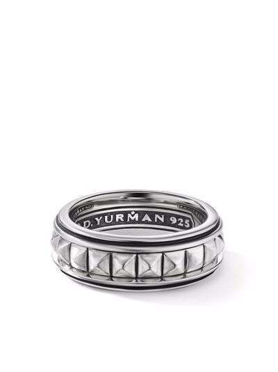 David Yurman серебряное кольцо Pyramid (8мм)