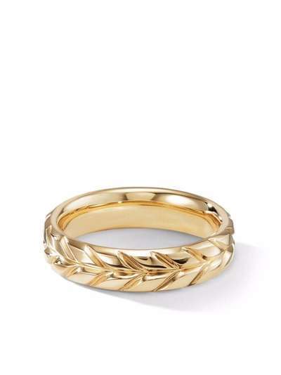 David Yurman кольцо Chevron из желтого золота