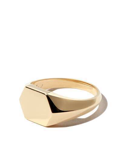 Lizzie Mandler Fine Jewelry перстень Hex Knife Edge из желтого золота