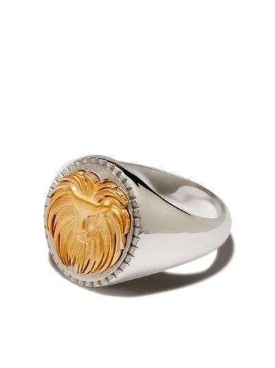 Foundrae перстень Leo из белого и желтого золота