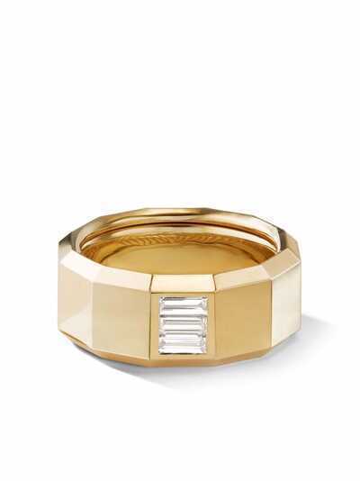 David Yurman кольцо Faceted из желтого золота с бриллиантами