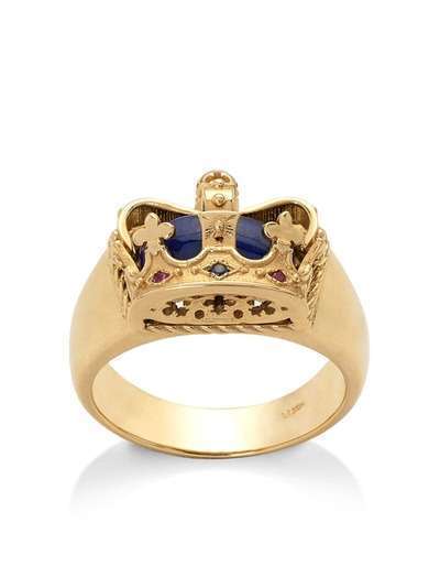 Dolce & Gabbana кольцо из желтого золота с сапфирами и рубинами