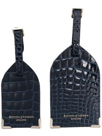 Aspinal Of London набор из двух багажных бирок с тиснением под крокодила