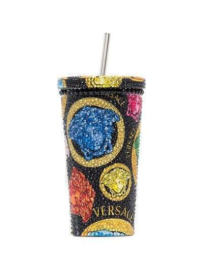Versace стакан с кристаллами и декором Medusa Head
