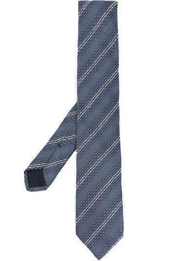 Corneliani шелковый галстук в полоску