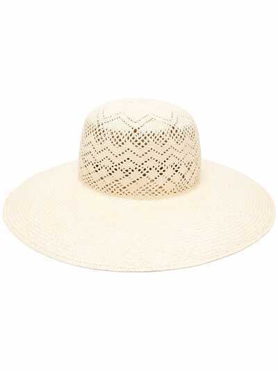 Borsalino cut out-detail sun hat